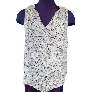 A New Day Dress Tank Top‎ Polka Dot Black and White Size XL Women's
